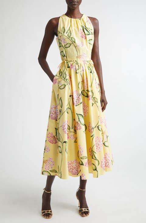 Floral Stretch Poplin Dress