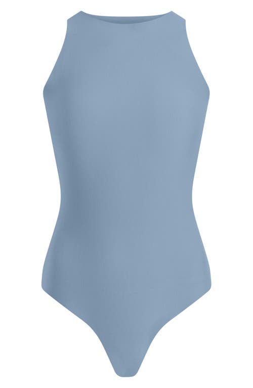 Commando Butter Crewneck Tank Thong Bodysuit In Blue