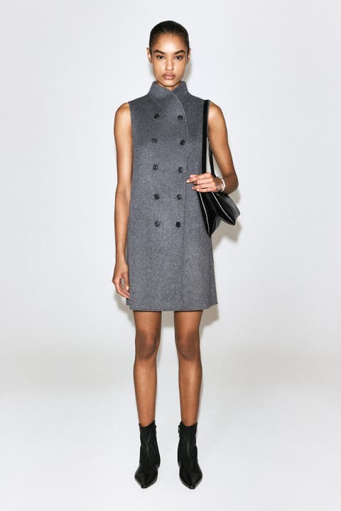 Double-Faced Wool-Blend Mini Dress