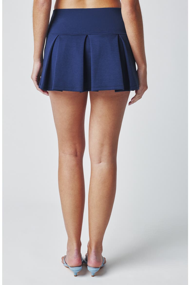 Pleated Mini Skort, Alternate, color, NAVY