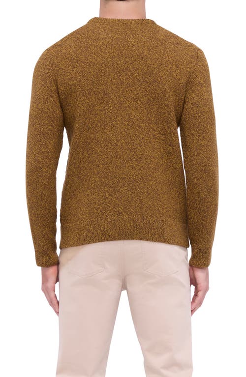 Bugatchi Mouliné Merino Wool Sweater In Dijon