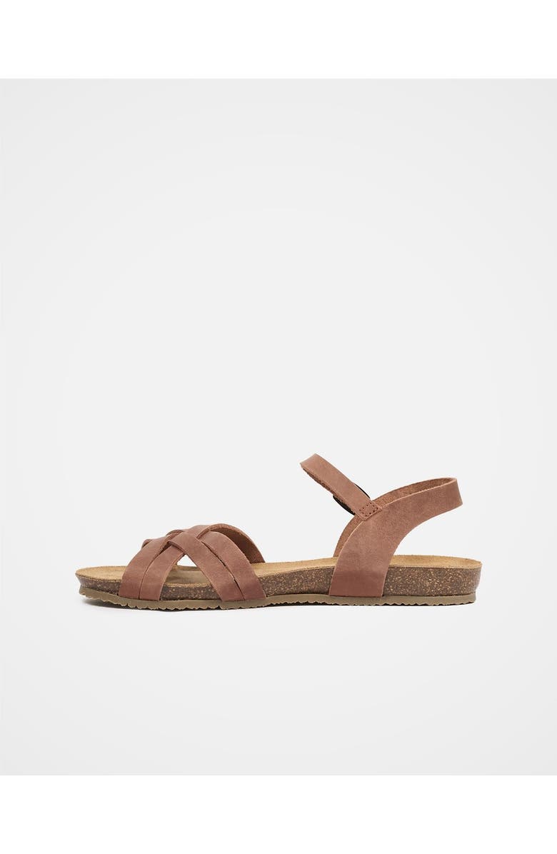 Celtic & Co. Multistrap Open Toe Flat Sandal, Alternate, color, Rust Leather