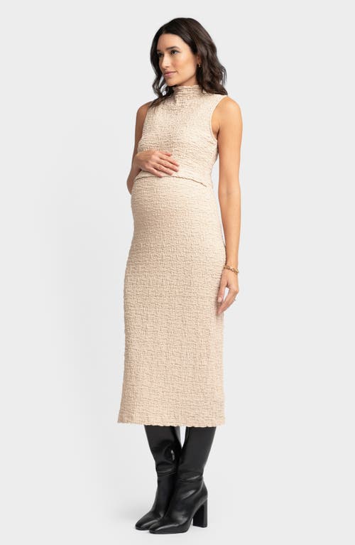 Shop Seraphine Maternity/nursing Body-con Dress In Beige