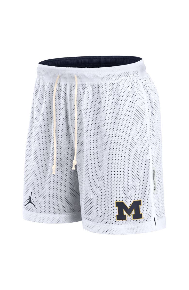 Jordan Brand Men's Jordan Brand White/Navy Michigan Wolverines Primetime Reversible Shorts, Alternate, color, White
