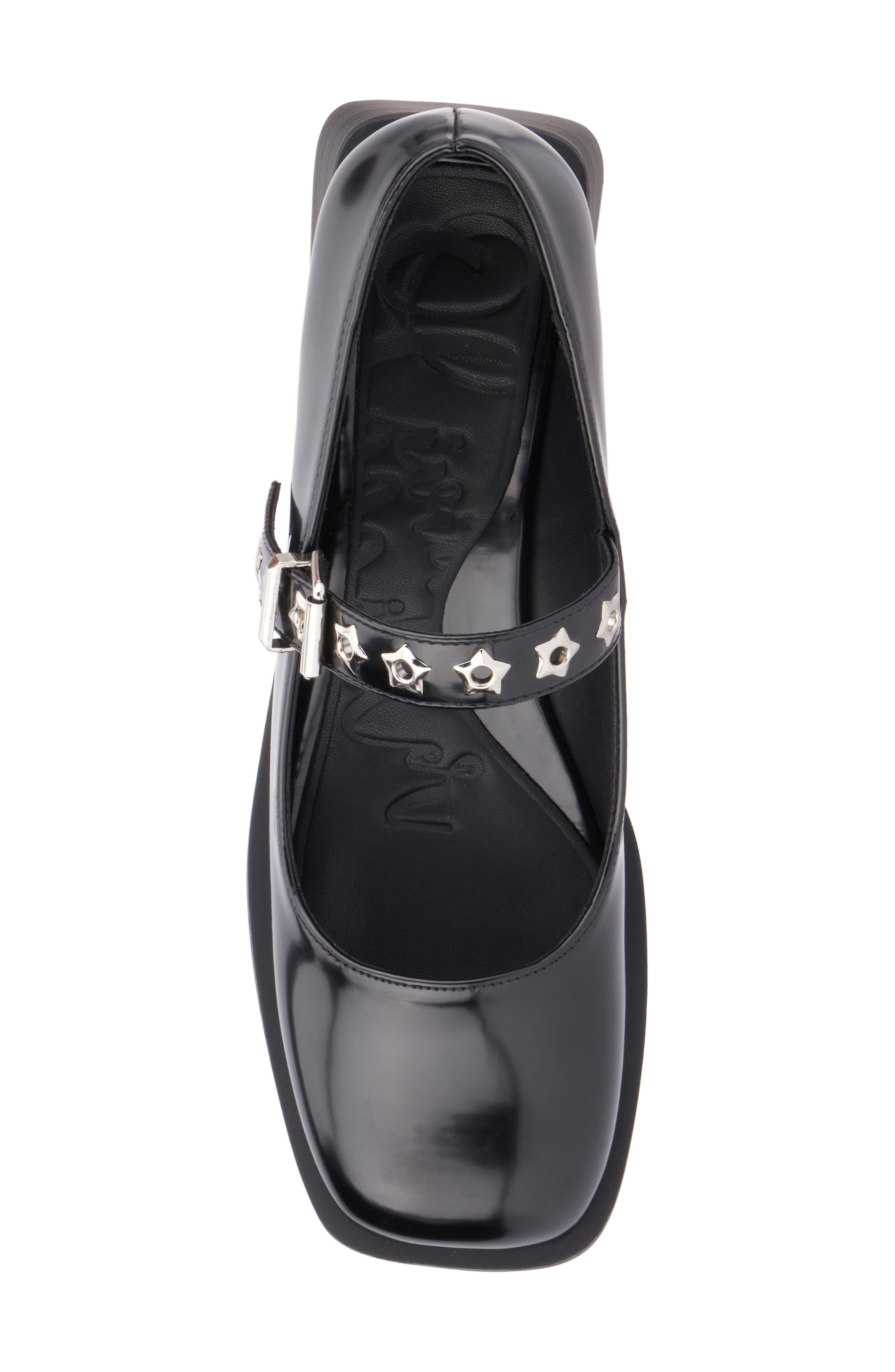 OLIVIA MILLER Asteroid Mary Jane Flat, Alternate, color, Black