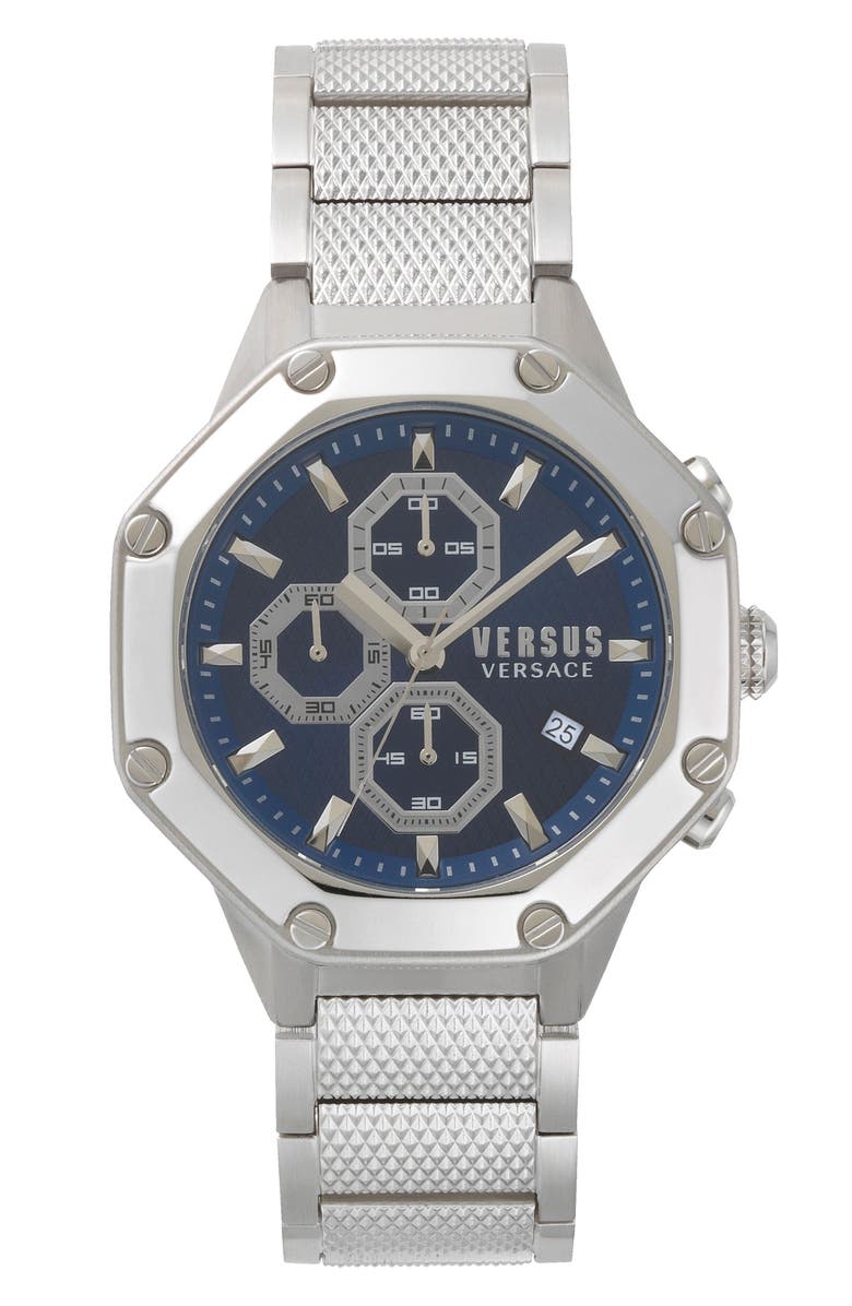 VERSUS Versace Kowloon Chronograph Bracelet Watch, 45mm, Main, color,