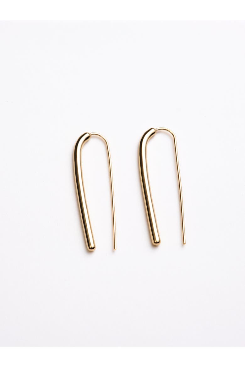 Mimi Pin Earrings, Main, color, Recycled Gold Vermeil