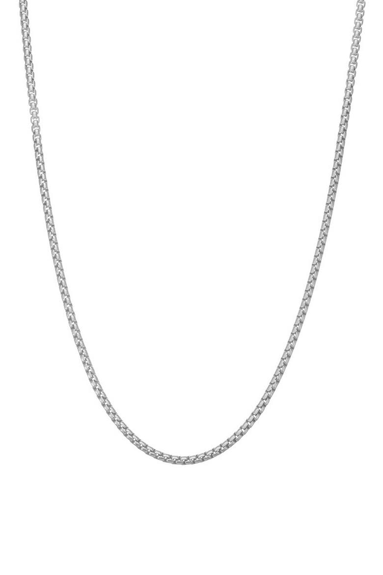 Box Chain Necklace, Main, color, SILVER