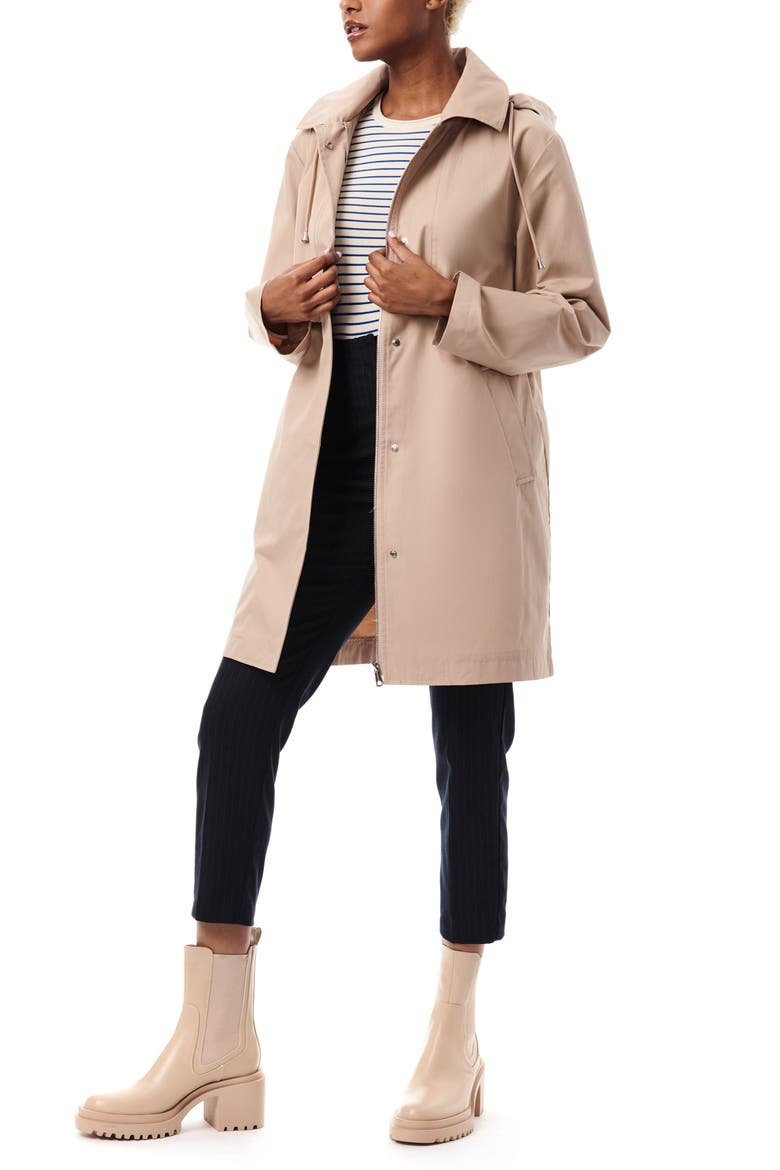 Rain Coat with Removable Hood, Alternate, color, ASH