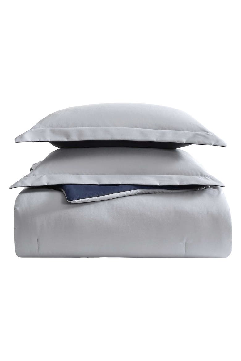 Hayes Microfiber Comforter Set, Main, color, MEDIUM / DARK GREY