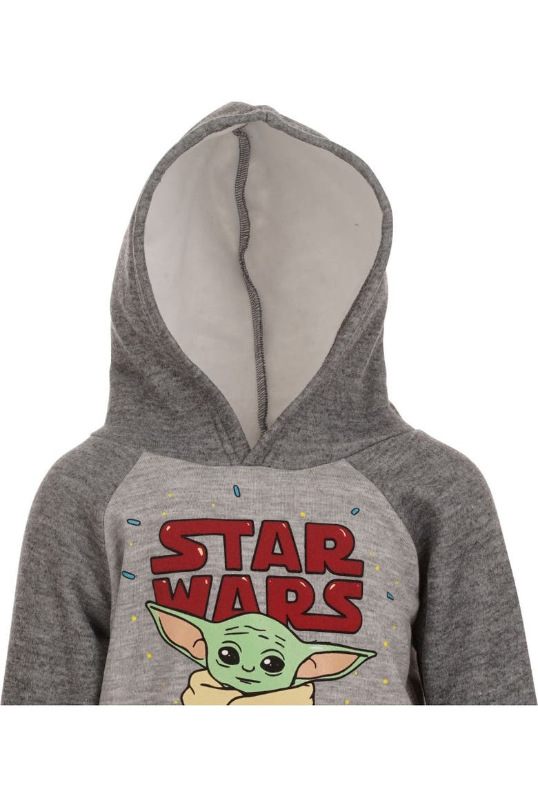 2-Piece Fleece Hoodie and Jogger Set, Alternate, color, Grogu Heather Grey