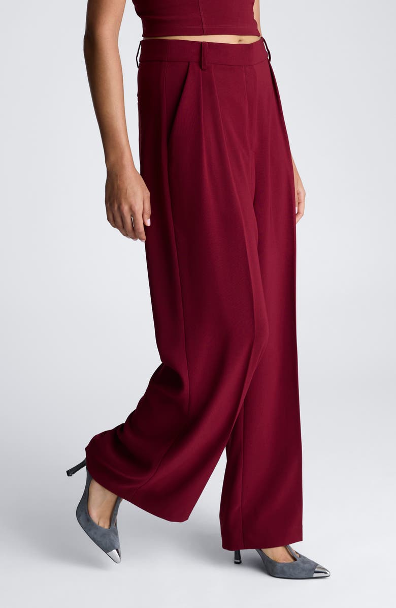 Kenneth Cole Pleated High Waist Wide Leg Pants, Alternate, color, 