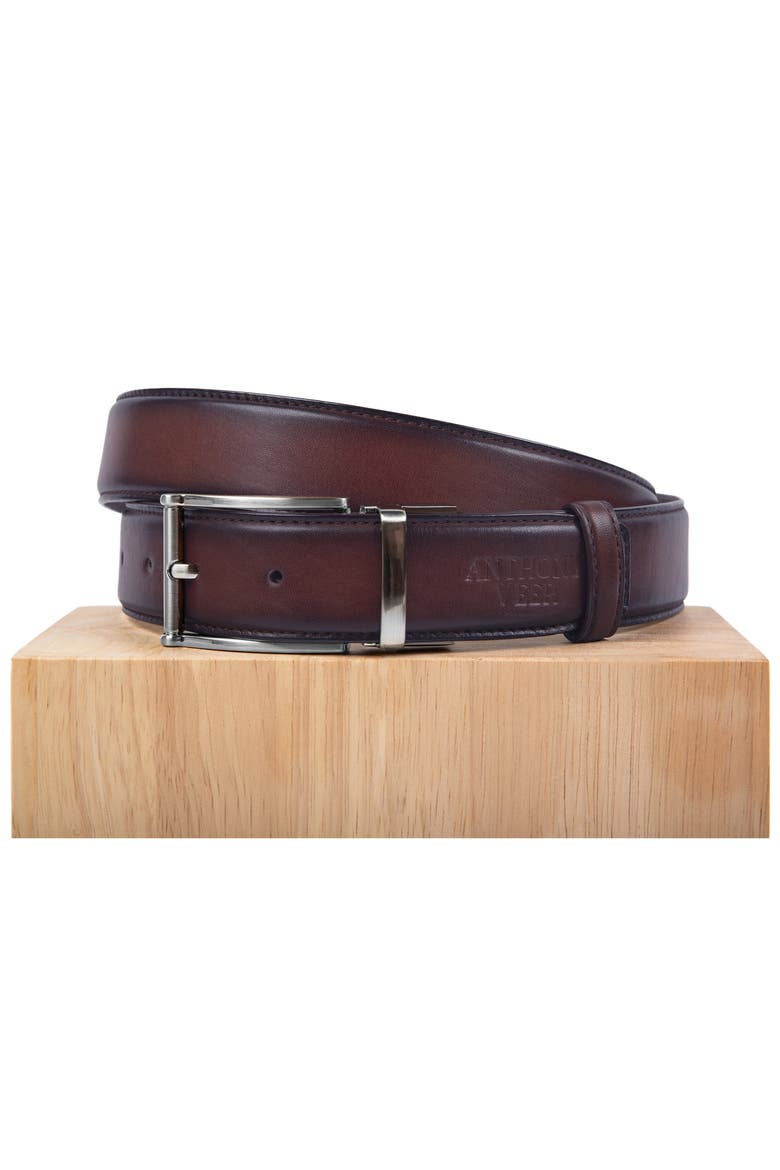 Bari Leather Belt, Alternate, color, Brown Antique