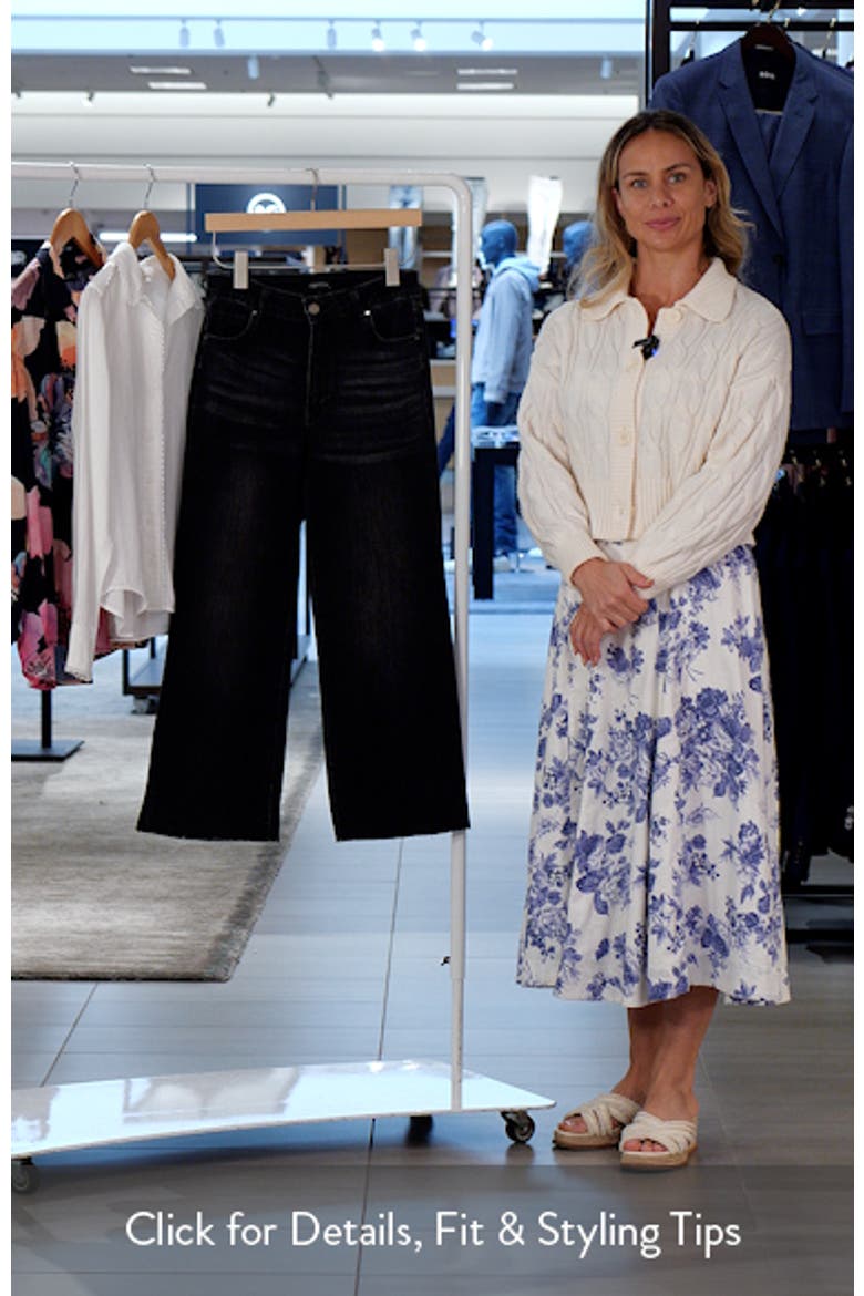 Crop Raw Hem Wide Leg Jeans video