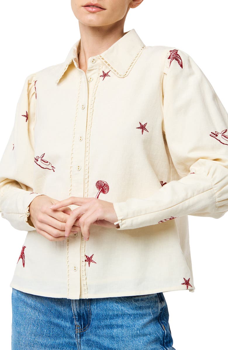 CIEBON Caraleigh Button-Up Shirt, Alternate, color, Red Multi