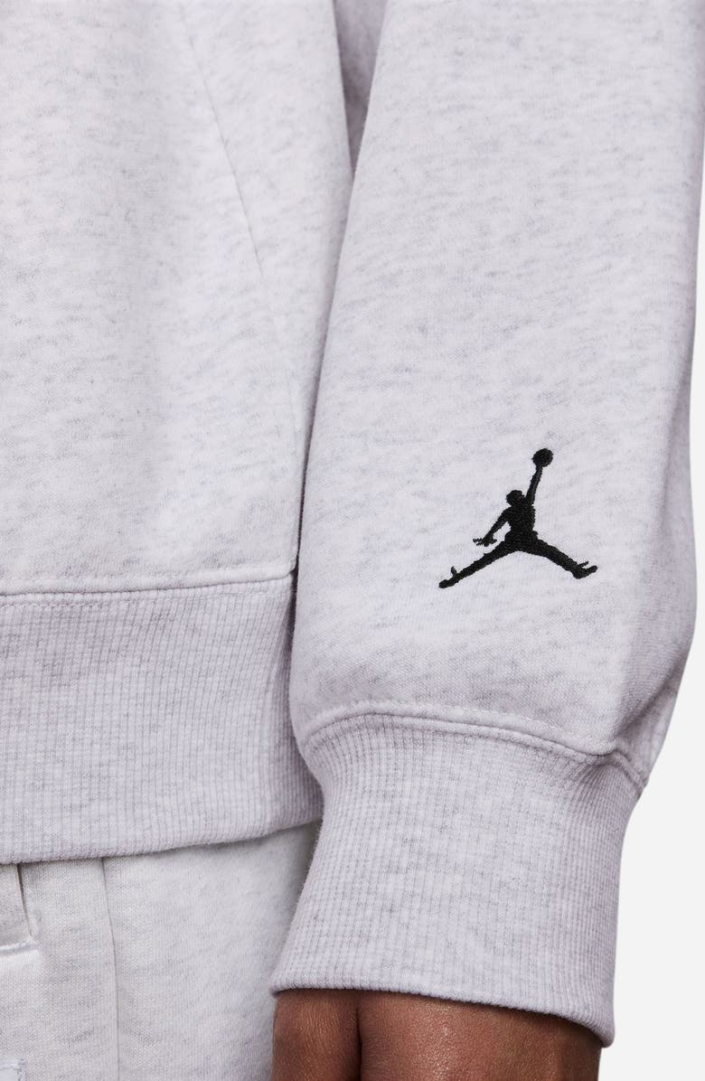 Jordan Brooklyn Fleece Sweatshirt, Alternate, color, Birch Heather/ Midnight Green