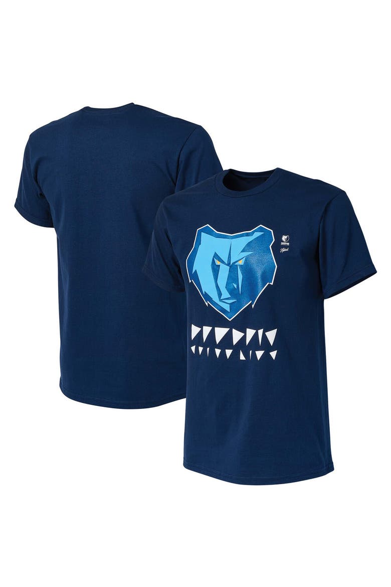 Men's NBA x Naturel Navy Memphis Grizzlies No Caller ID T-Shirt, Main, color, Navy