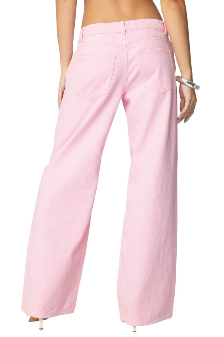 Roman Nonstretch Low Rise Slouchy Wide Leg Jeans, Alternate, color, PINK