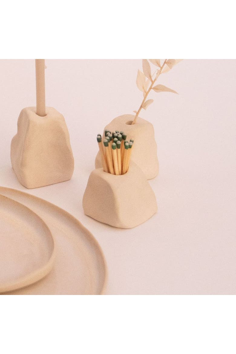 Monolith Candle Holders, Alternate, color, Cream