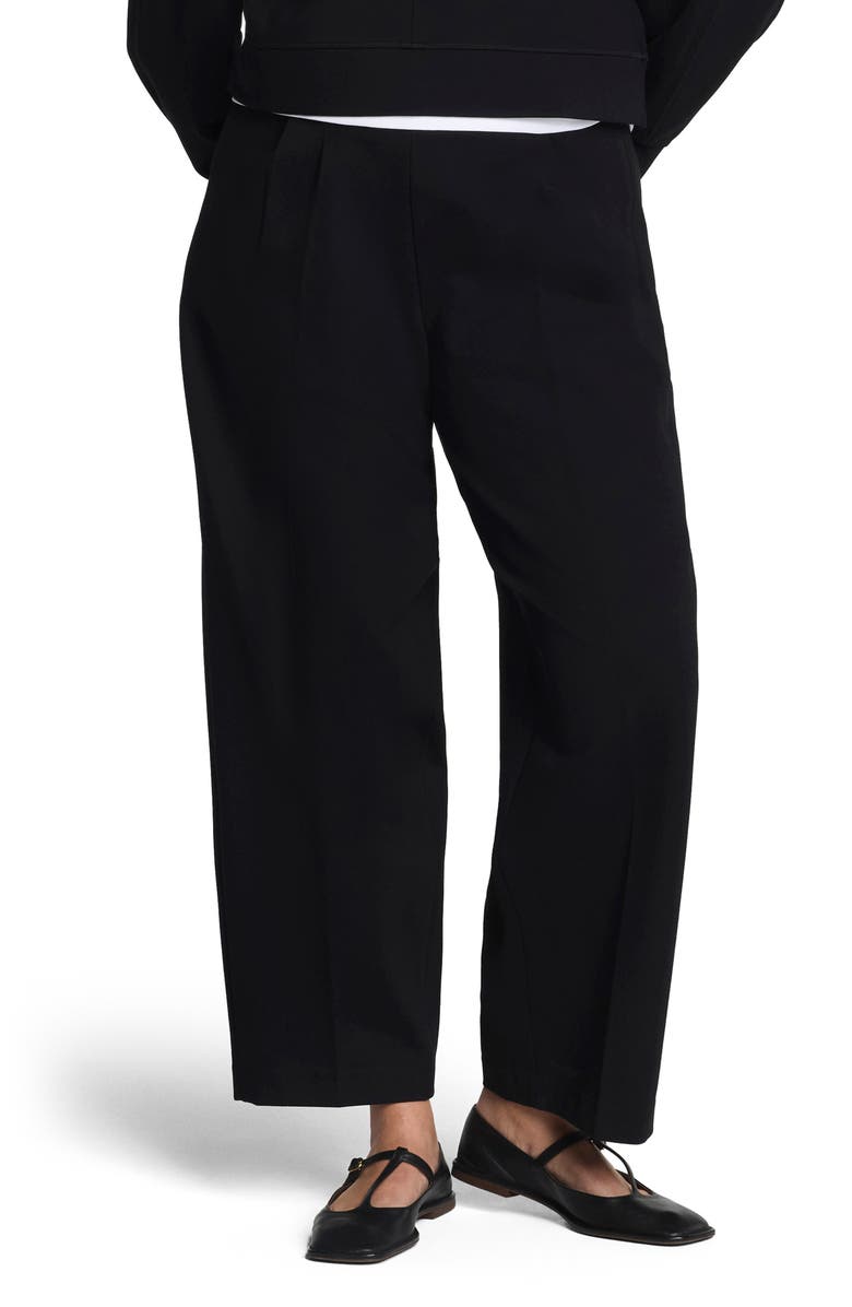 SPANX<sup>®</sup> Ponte Pleated Tapered Pants, Main, color, Classic Black