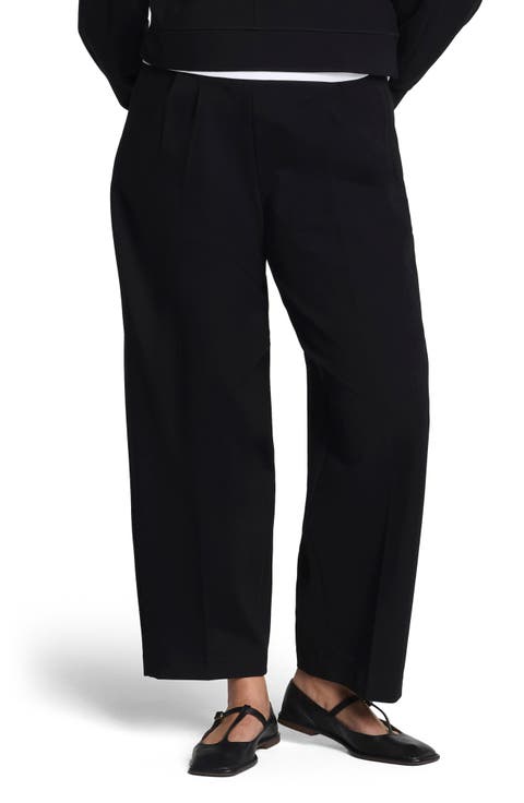 Ponte Pleated Tapered Pants