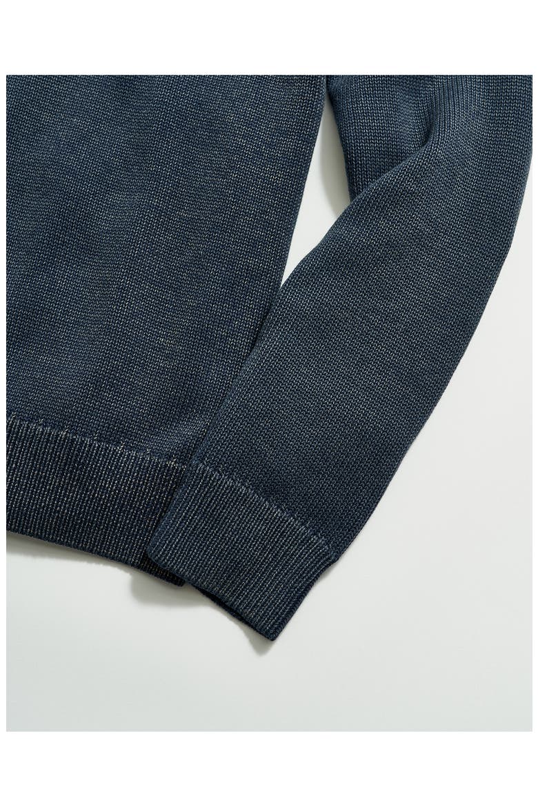 Cotton & Alpaca Henley Sweater, Alternate, color, CARBON BLUE