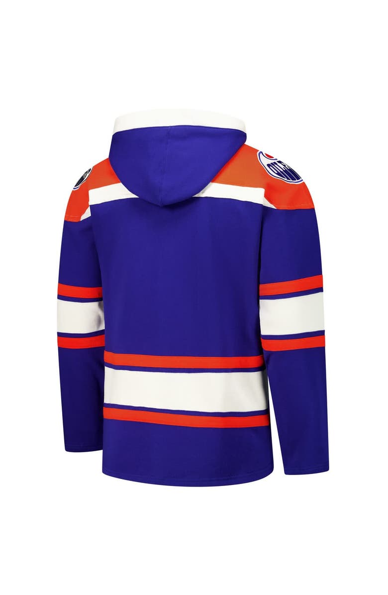 '47 Men's '47 Royal Edmonton Oilers Superior Lacer Pullover Hoodie, Alternate, color, Royal