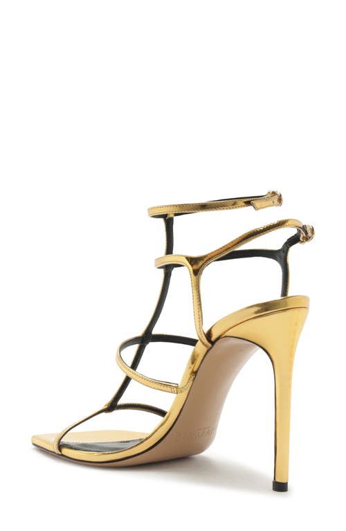 Alexandre Birman Amanda Cage Sandal In Gold