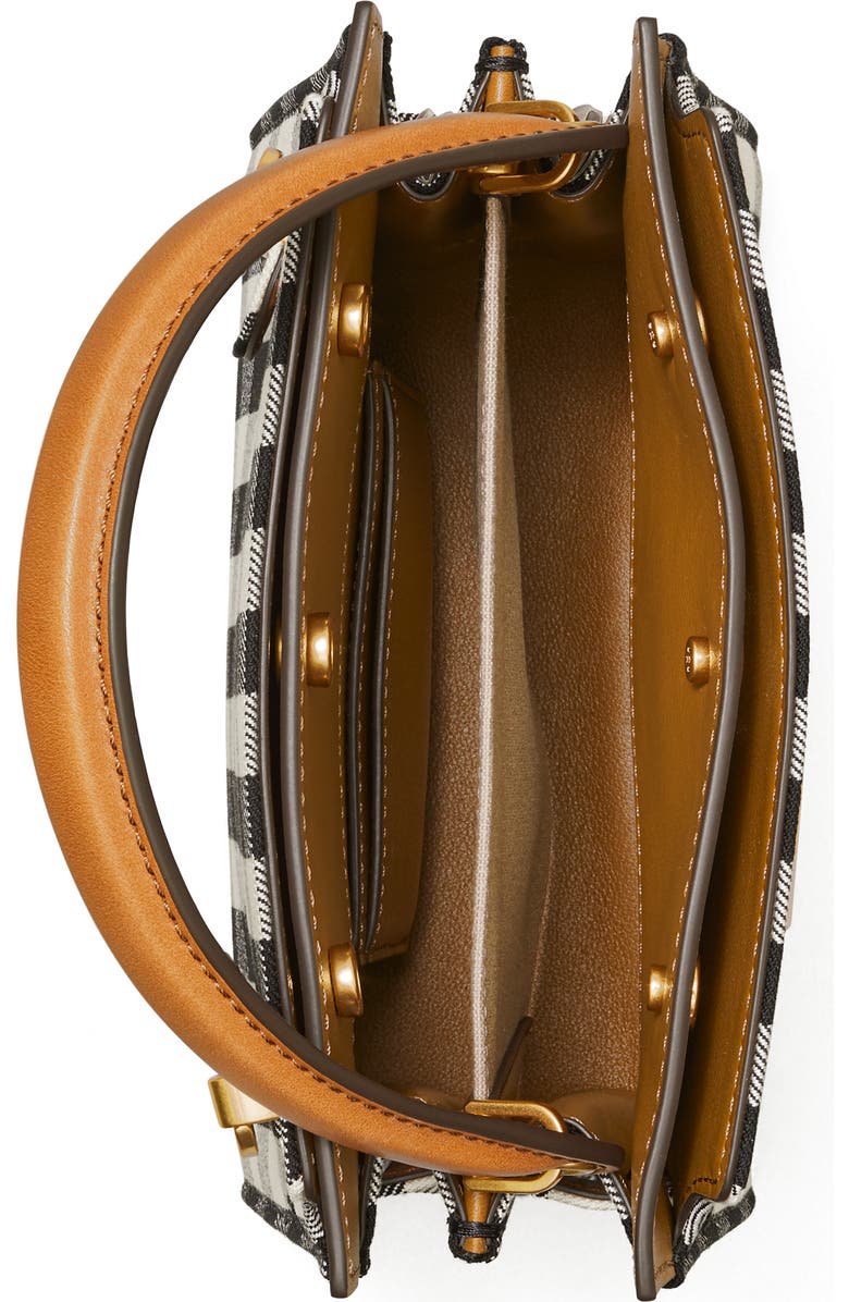 Tory Burch Petite Lee Radziwill Gingham Double Shoulder Bag, Alternate, color,