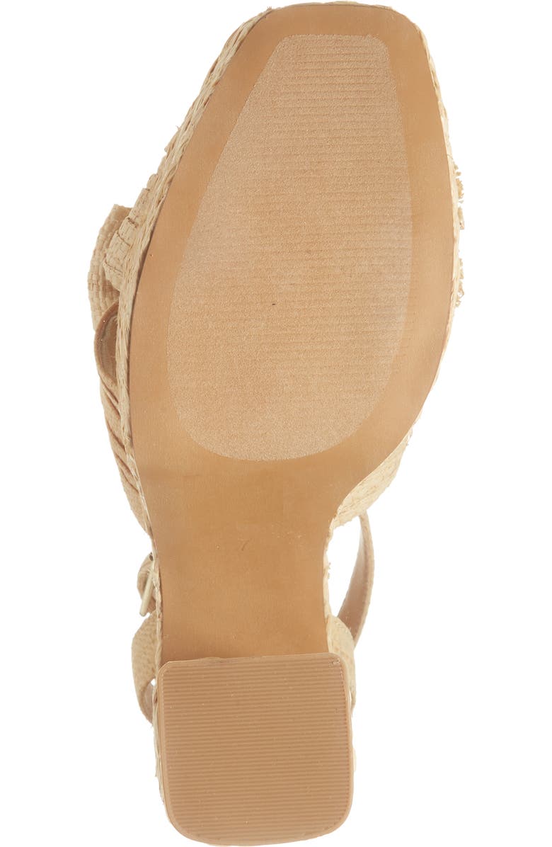 Steve Madden Romey Raffia Platform Ankle Strap Sandal, Alternate, color, Natural Raffia
