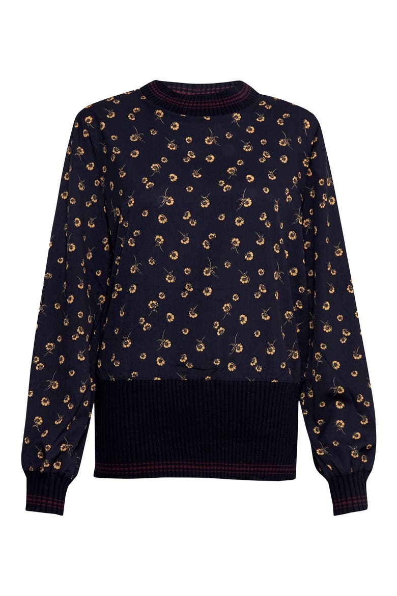 Mahi Knit Top, Alternate, color, UTILITY BLUE/ GOLD
