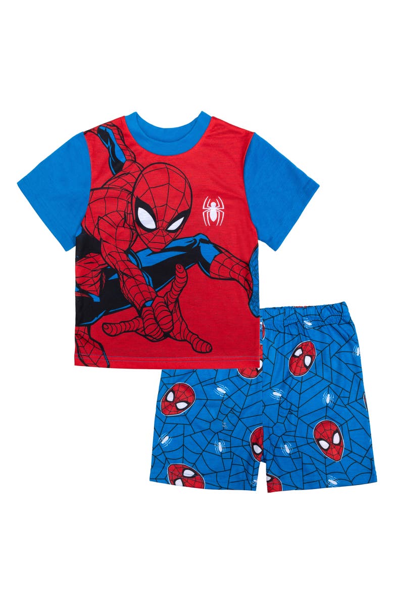AME Kids' Spider-Man Short Pajamas, Main, color, Red