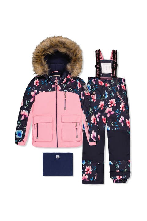Play Floral Jacket & Reinforced Pants Two Piece Snowsuit