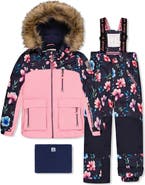 Deux par Deux Play Floral Jacket & Reinforced Pants Two Piece Snowsuit