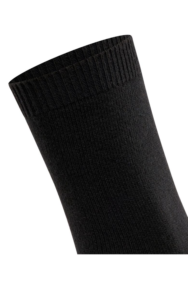 Falke Cosy Crew Socks, Alternate, color, Black
