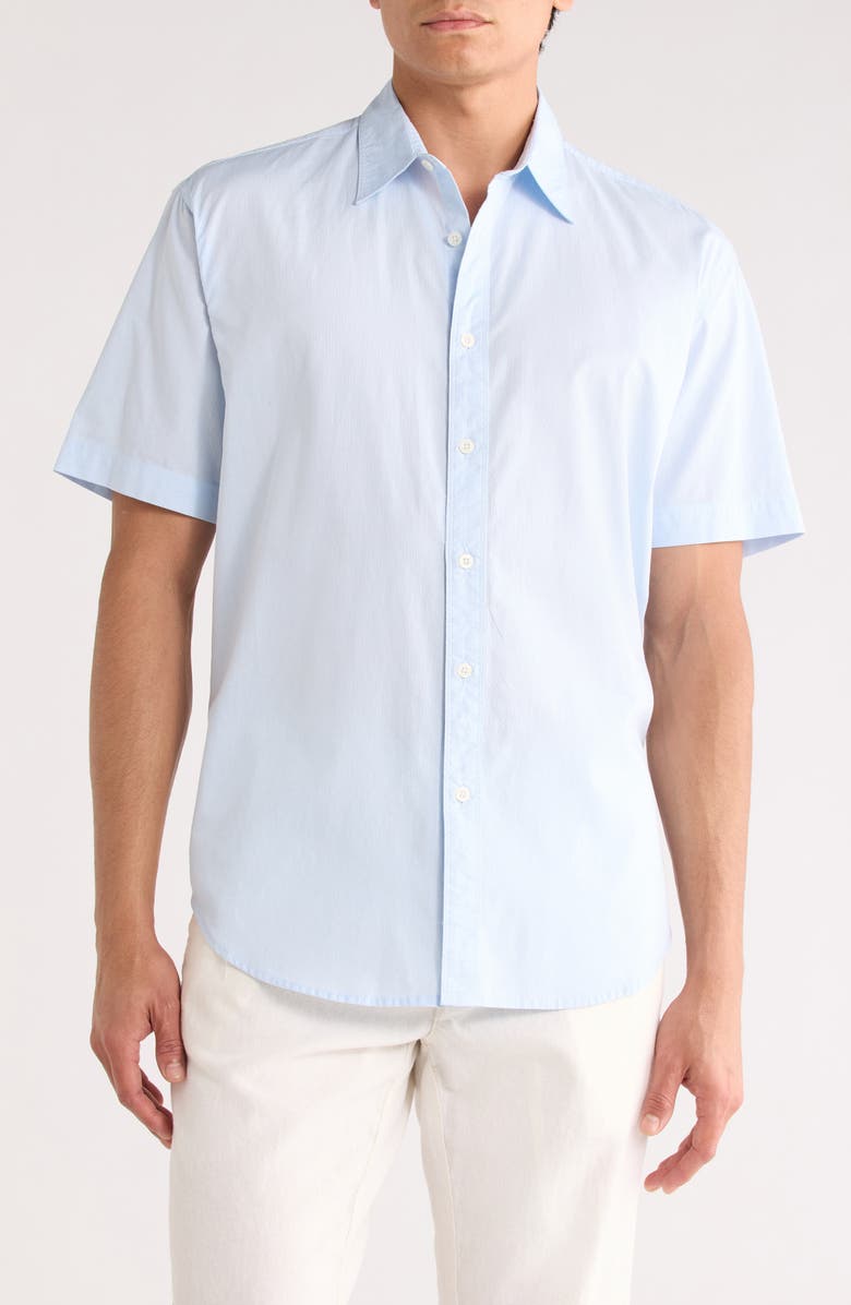Coastaoro Eben Short Sleeve Button-Up Shirt, Main, color, Blue