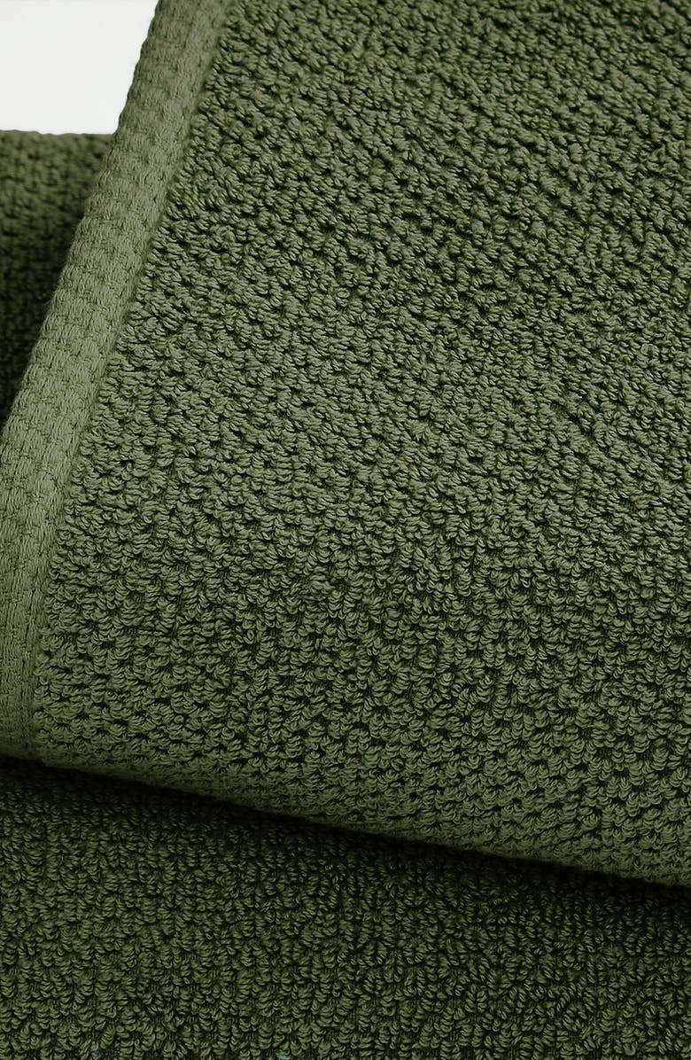 Woven & Weft Cotton 2-Pack Oversized Bath Sheet Set, Alternate, color, Forest Green