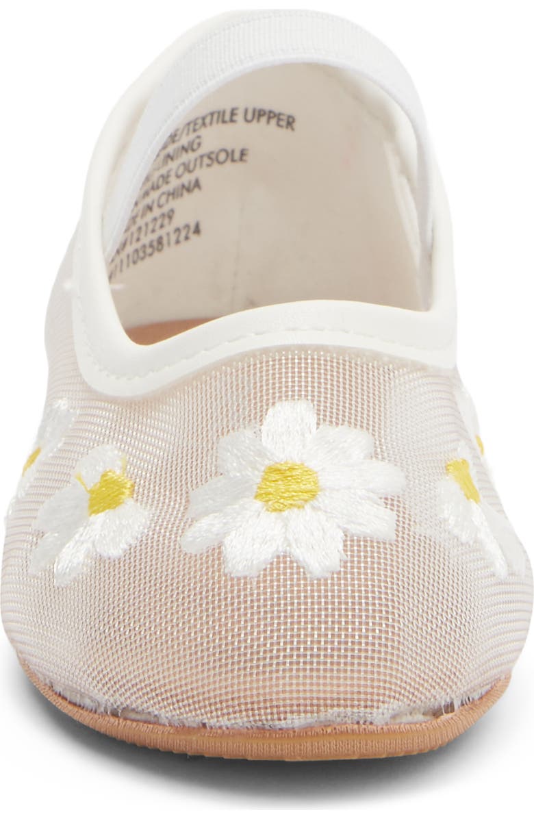bebe Kids' Embroidered Mesh Flat, Alternate, color, White