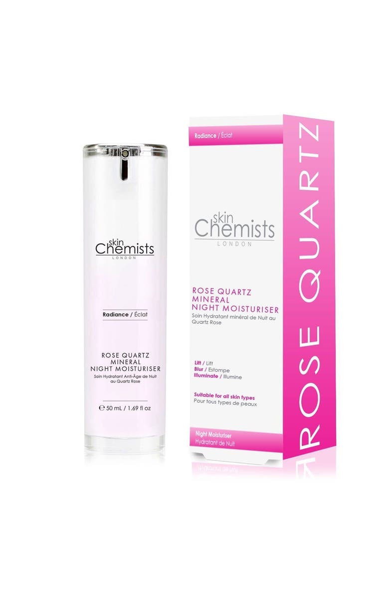 SKINCHEMISTS Rose Quartz Mineral Night Moisturiser 50ml Twin Value Savings Pack, Main, color, White