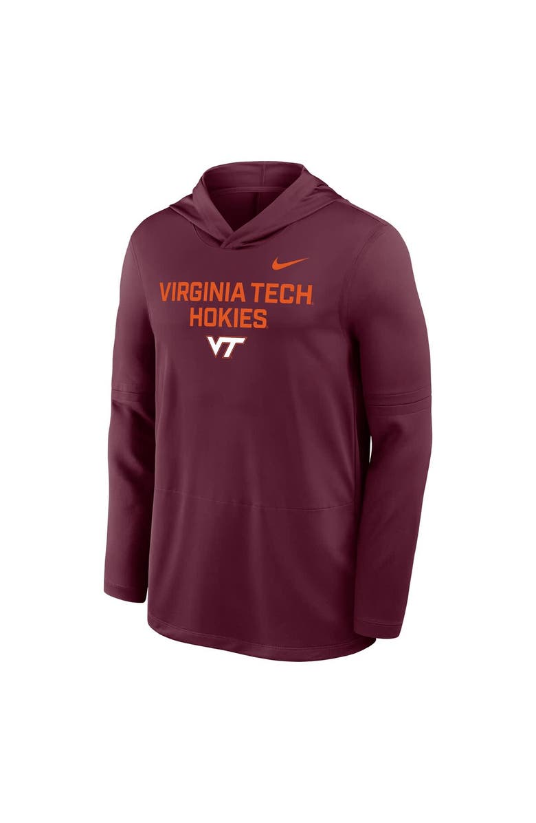 Nike Men's Nike Maroon Virginia Tech Hokies 2025 Sideline Dri-FIT Long Sleeve Hoodie T-Shirt, Alternate, color, Maroon