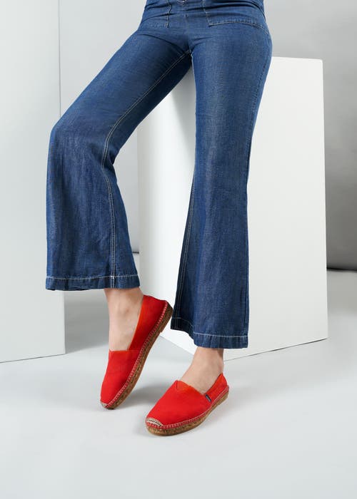 Viscata Barceloneta Canvas Espadrille Flats In Red