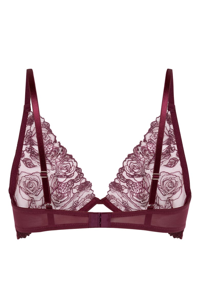 Hunkemöller Hollie Embroidered Mesh Underwire Bra, Alternate, color, Fig