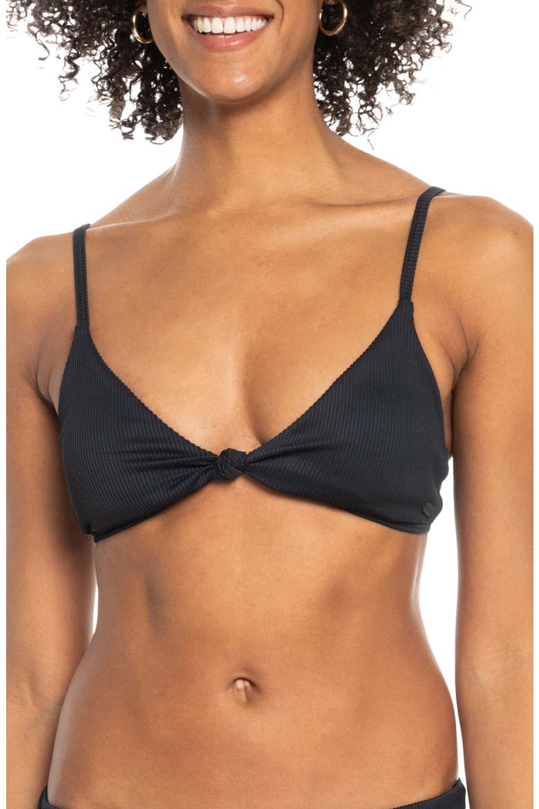 Love The Surf Ribbed Bikini Top, Main, color, ANTHRACITE