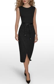 Donna Karan New York Sleeveless Sheath Midi Dress