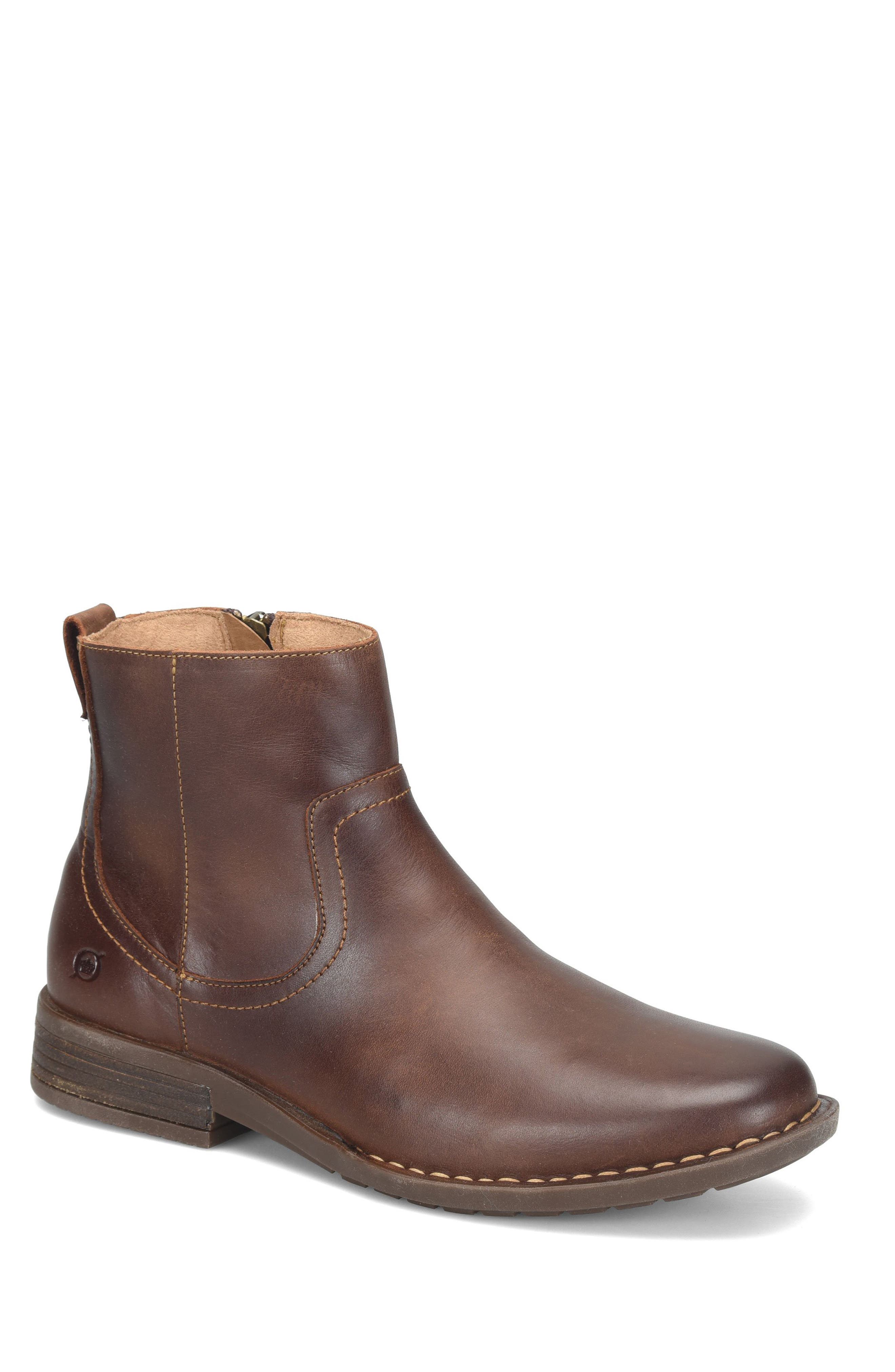 Børn Reed Zip-Up Boot, Main, color, Brown Full Grain