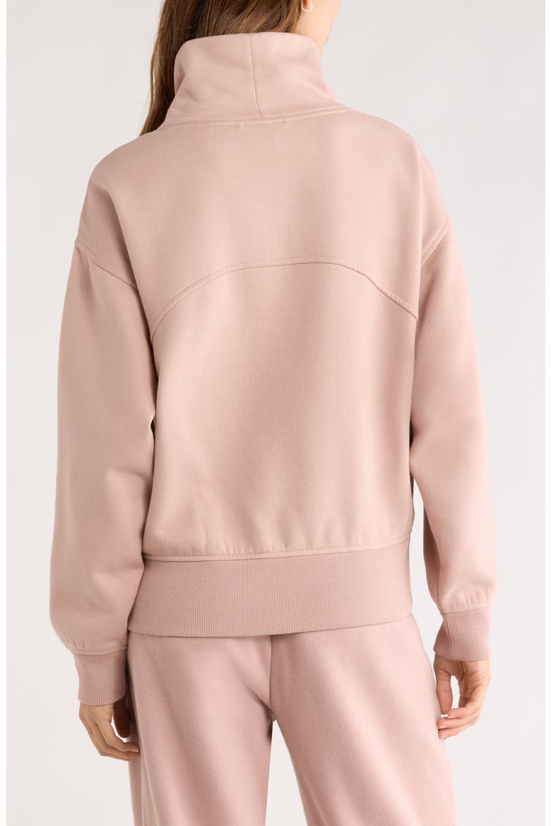 Ultracozy Fleece Funnel Neck Top, Alternate, color, PINK FAWN