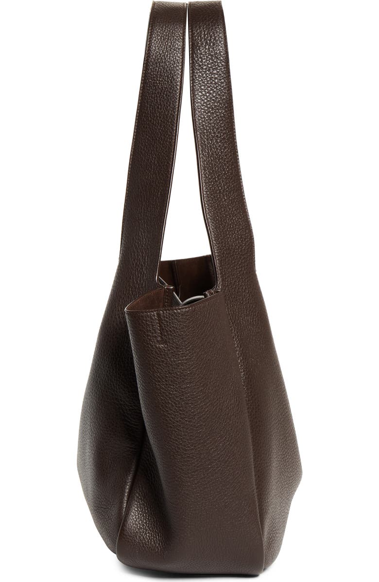 Saint Laurent Le 5 À 7 Bea Leather Tote, Alternate, color, Marron Fonce