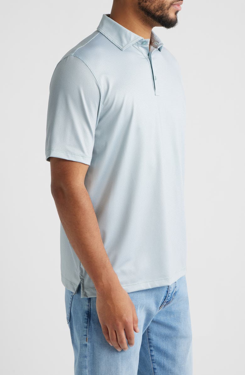 Johnston & Murphy XC+<sup>™</sup> Ace Micropattern Performance Golf Polo, Alternate, color, Sage/ White Gingham