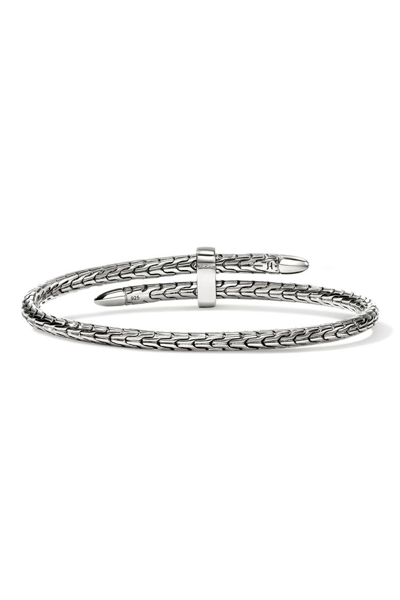 Spear Flex Cuff, Gemstones, 4mm, Alternate, color, SILVER