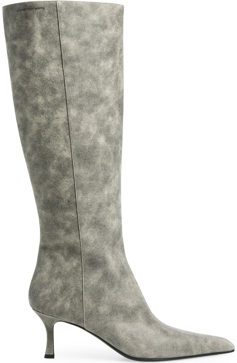 Alexander Wang Vera Tube Pointed Toe Boot, Alternate, color, Black Crackle Grey